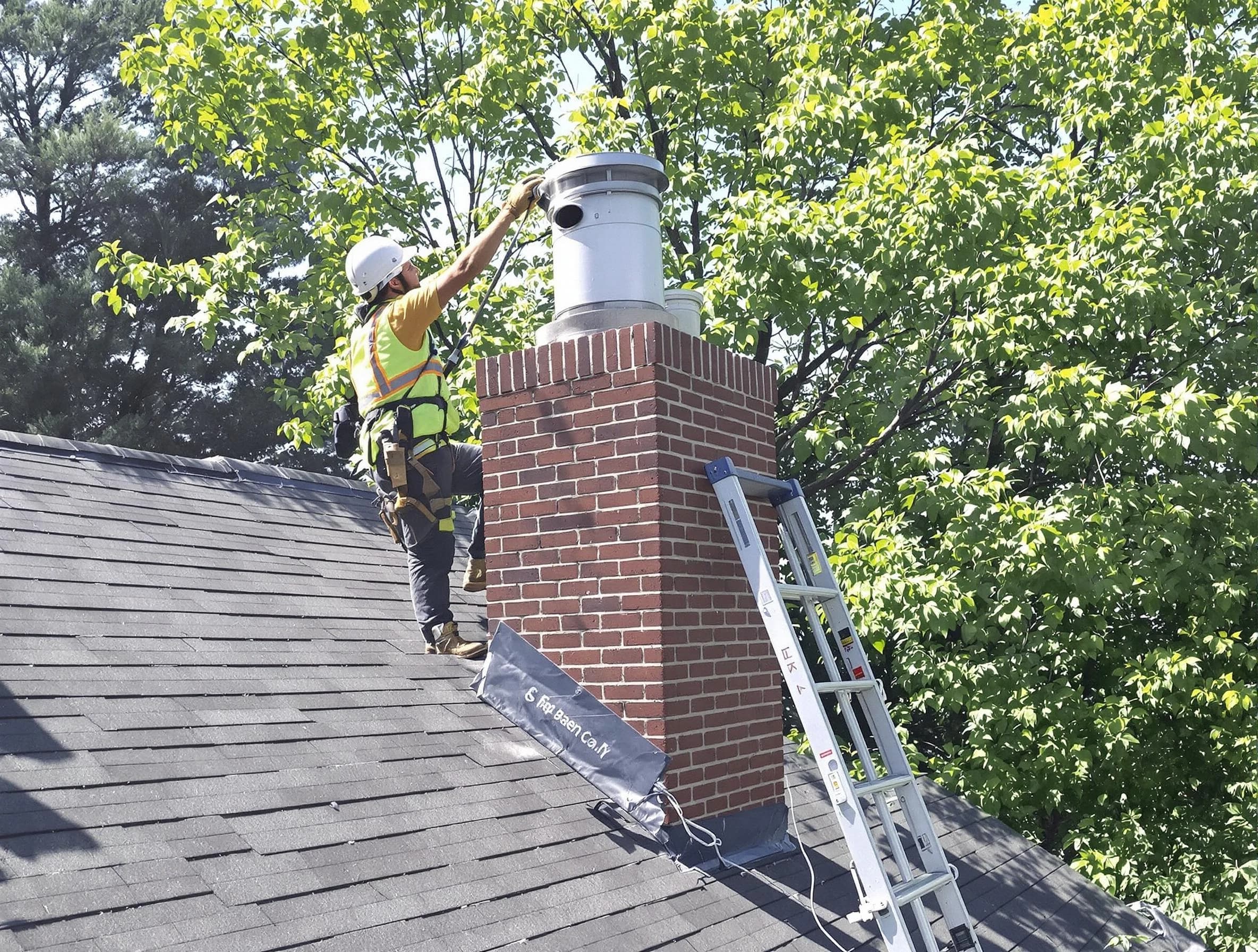 Chimney liner inspection by North Fayette Chimney Sweep in North Fayette, PA