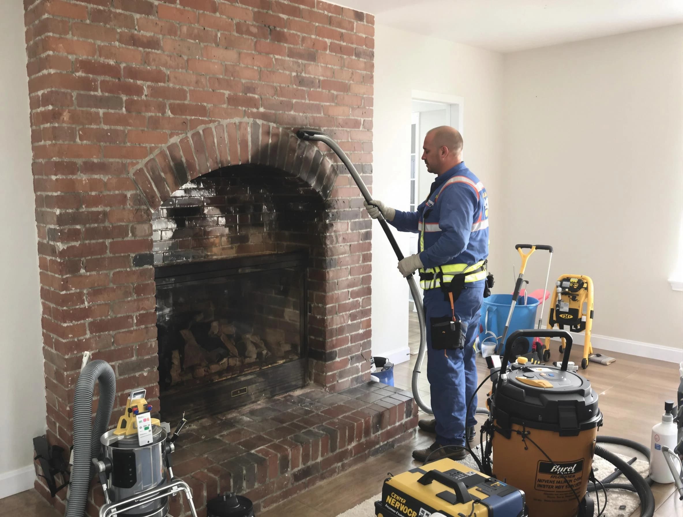 North Fayette Chimney Sweep expert performing detailed chimney sweep in North Fayette, PA