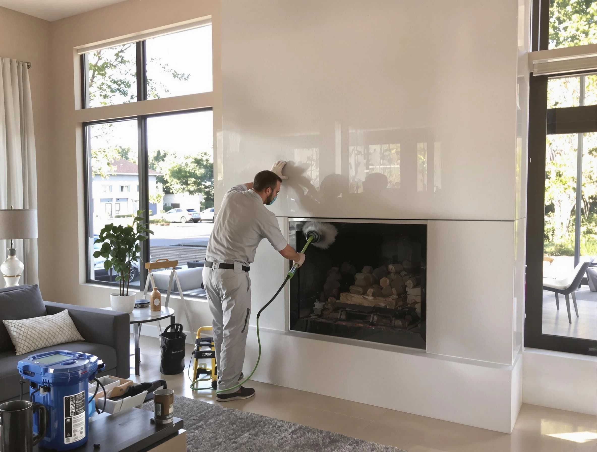 North Fayette Chimney Sweep performing thorough soot removal in North Fayette, PA