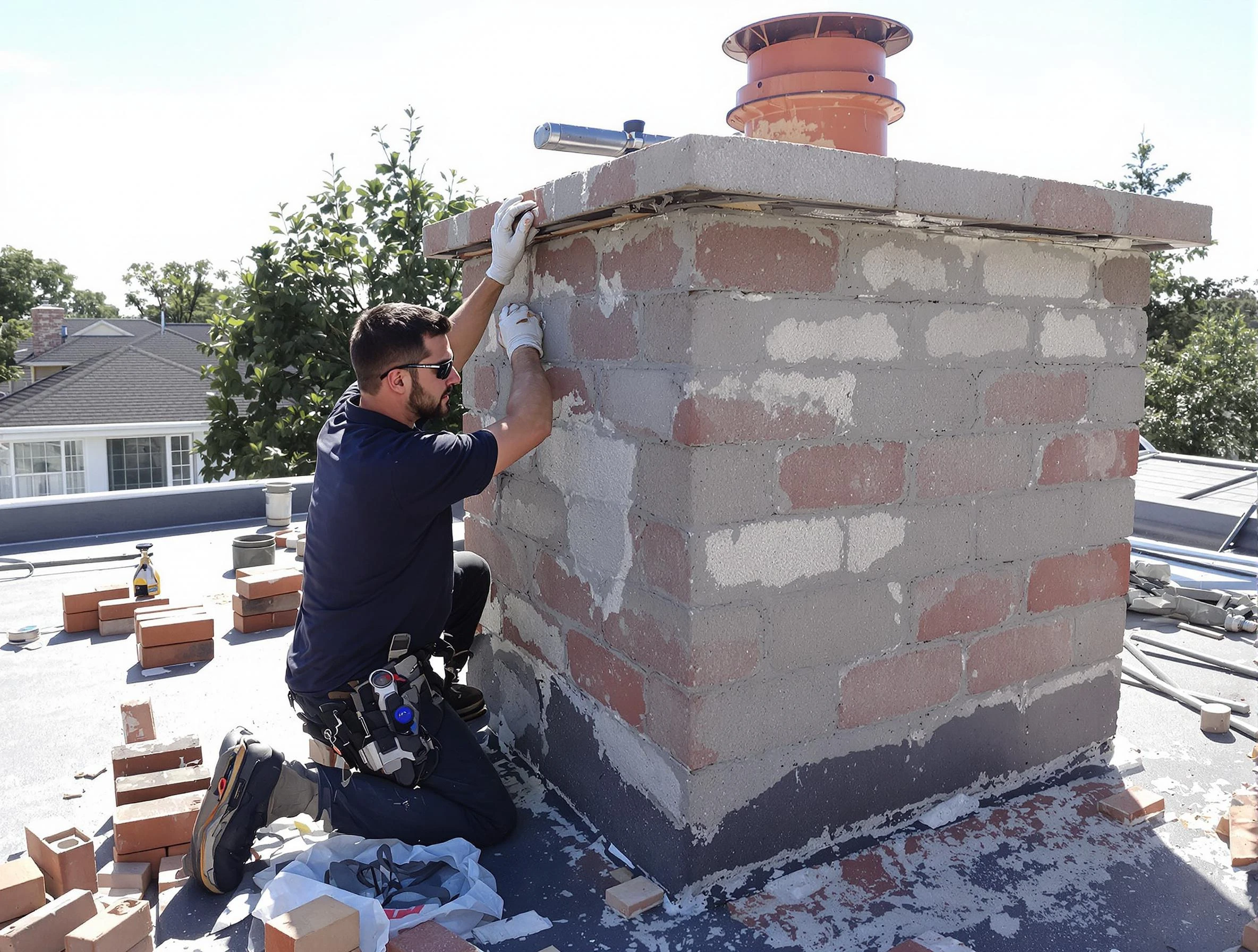 Advanced chimney repair process by North Fayette Chimney Sweep in North Fayette, PA